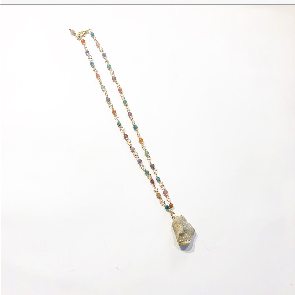 ARTISAN GOLD GEMSTONE NECKLACE